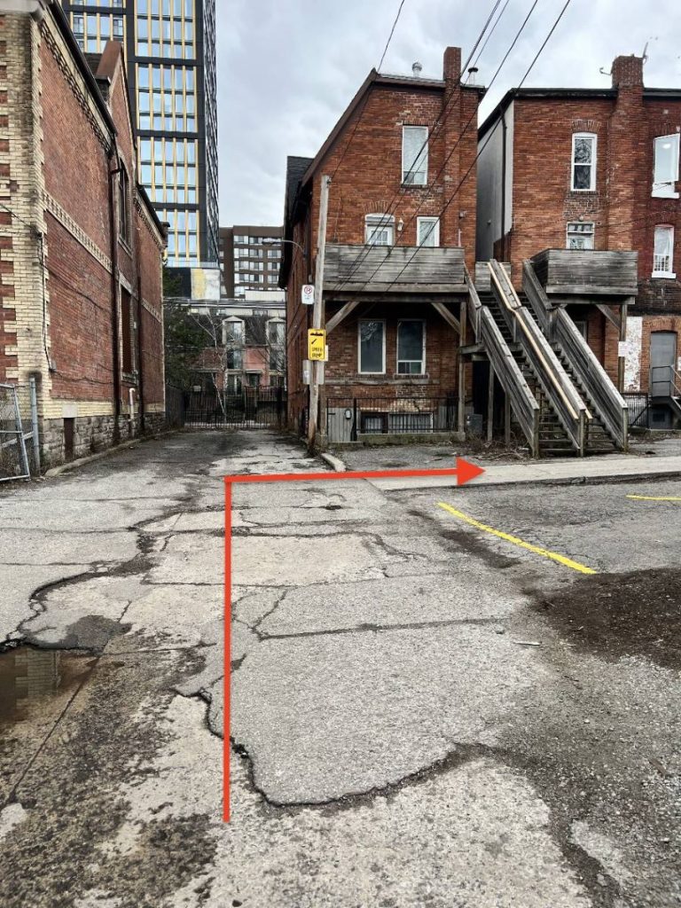 Turn right into the parking lot