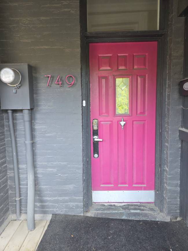 Front door with the keypad lock