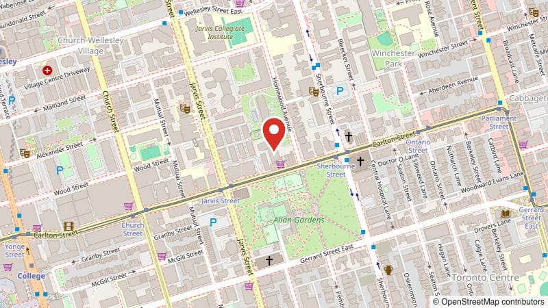 Map of 140 Carlton Street, unit 615, Toronto